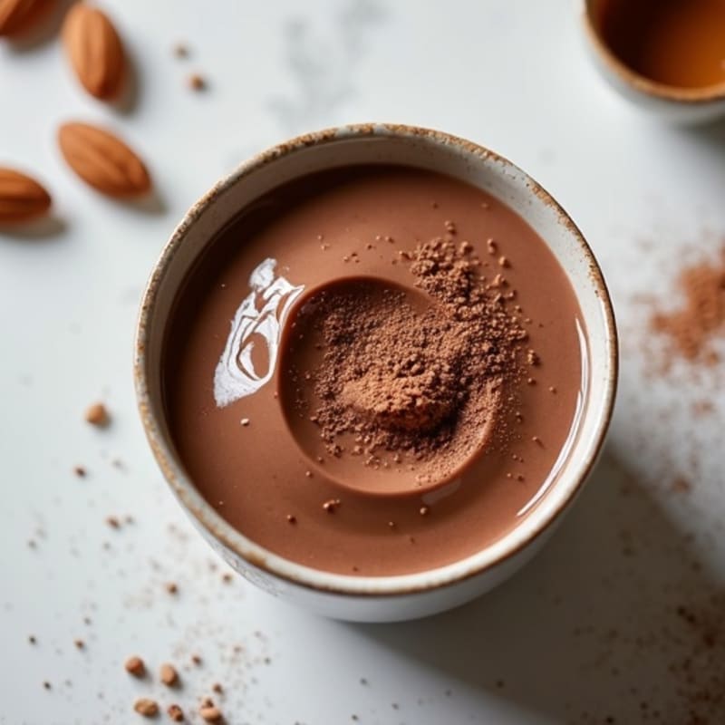 Silky Chocolate Protein Pudding with Chia and Almond Butter