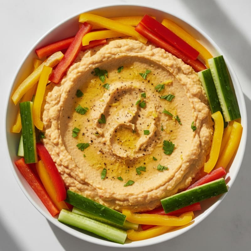Lemon-Herb Lentil Dip with Crudités
