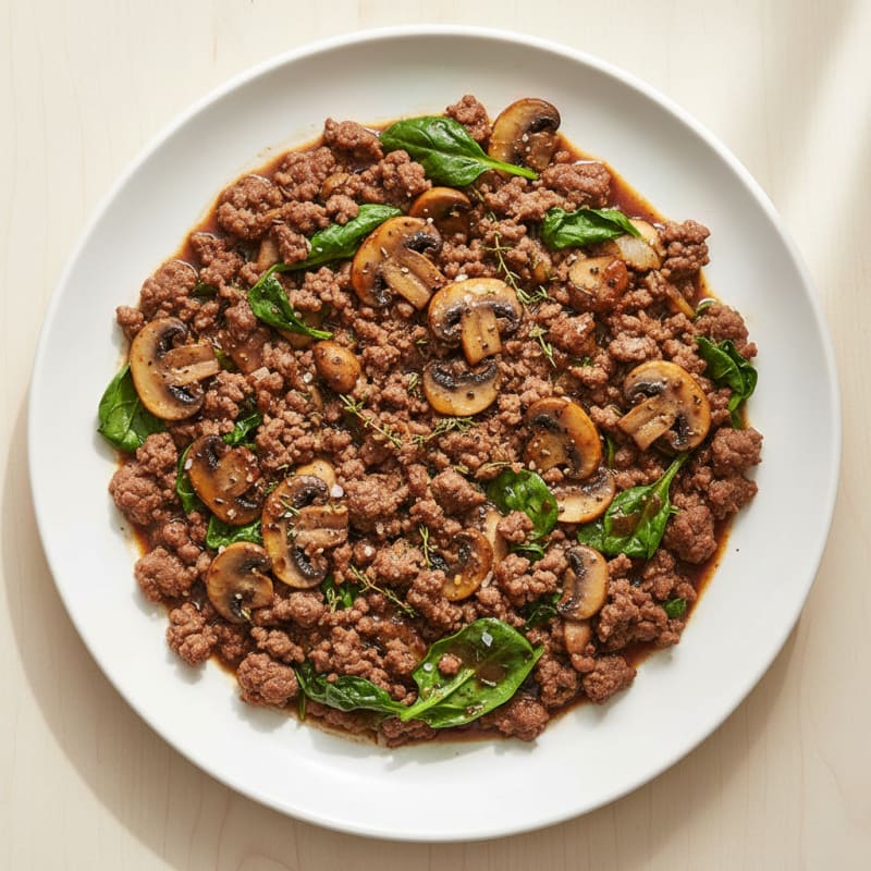 Savory Ground Beef and Mushroom Skillet