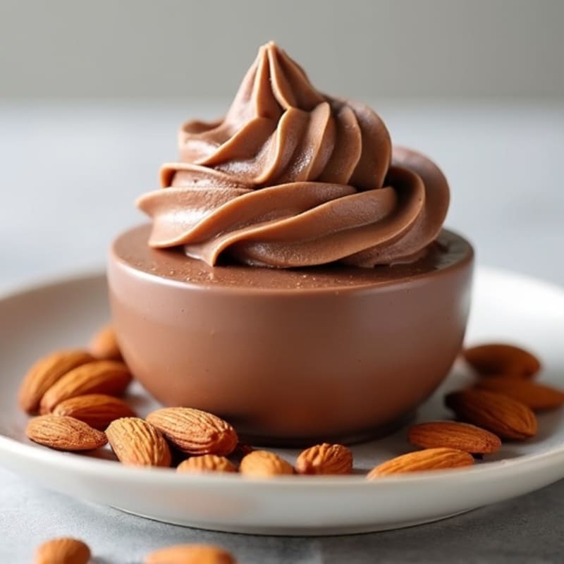Silky Chocolate Protein Pudding with Almonds