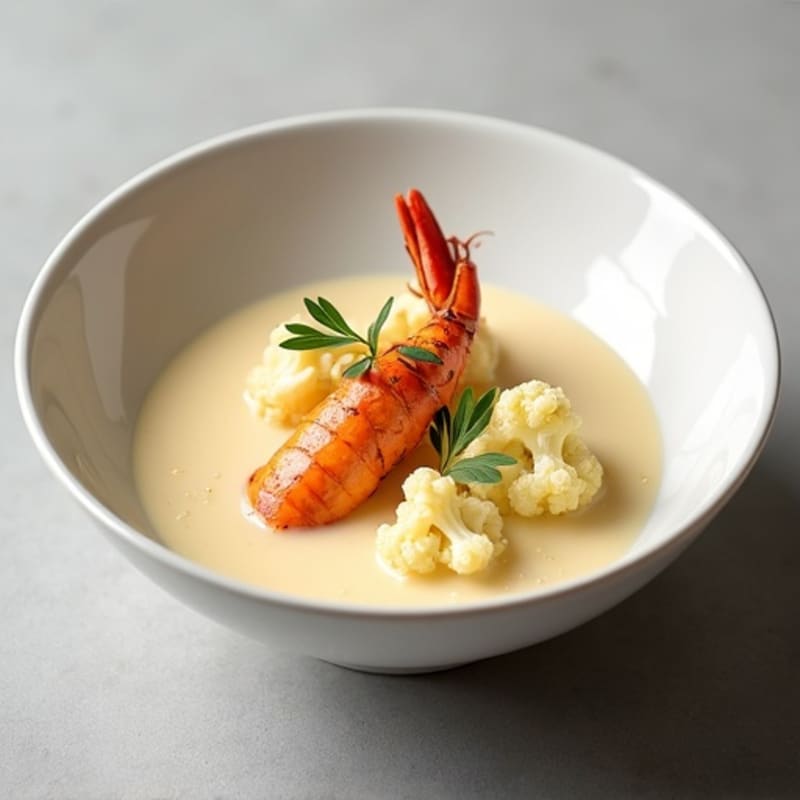 Silky Cauliflower Lobster Bisque