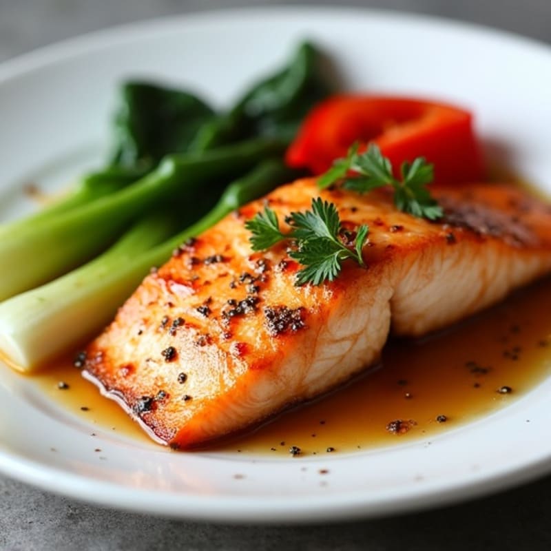 Ginger-Soy Glazed Pan-Seared Salmon