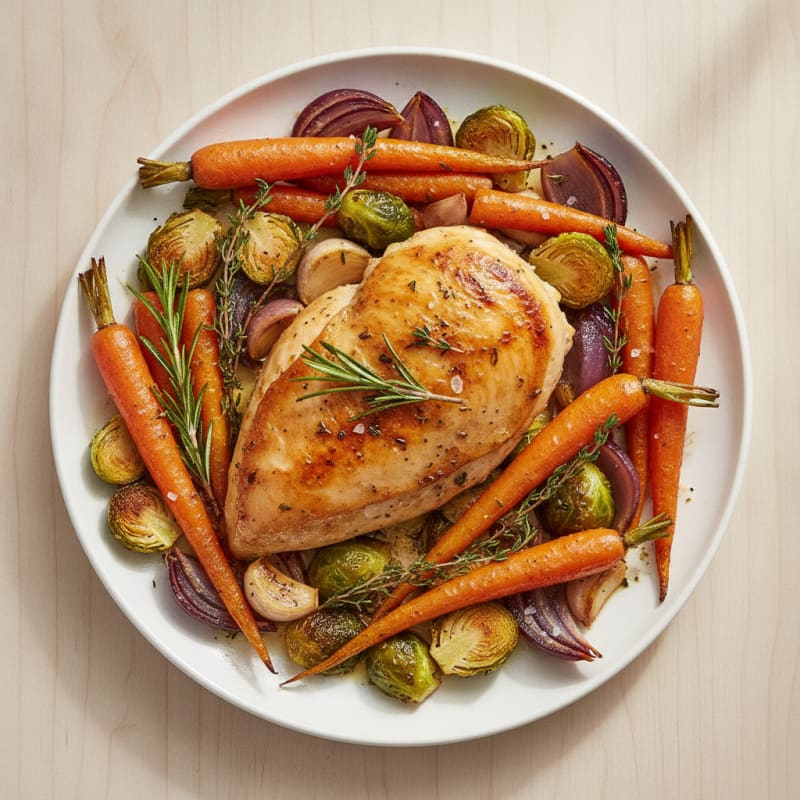 Herb-Roasted Chicken with Roasted Vegetables