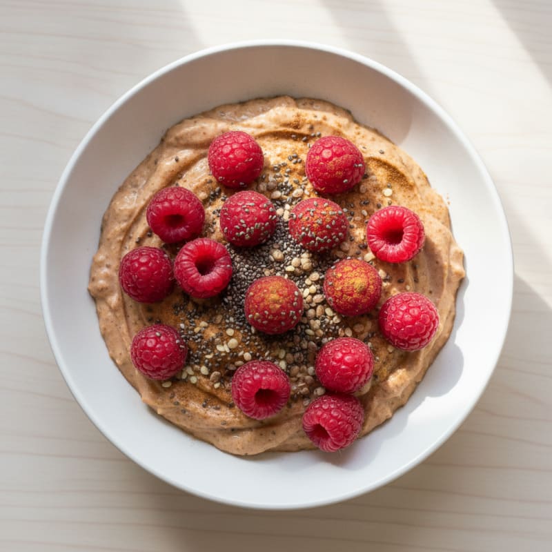Almond Yogurt Bowl with Berries and Seeds