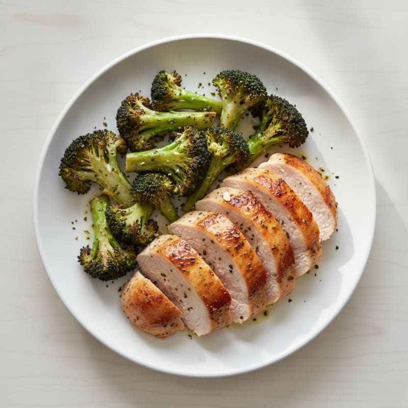 Seared Turkey Breast with Roasted Broccoli