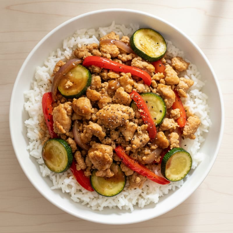 Turkey and Vegetable Rice Bowl