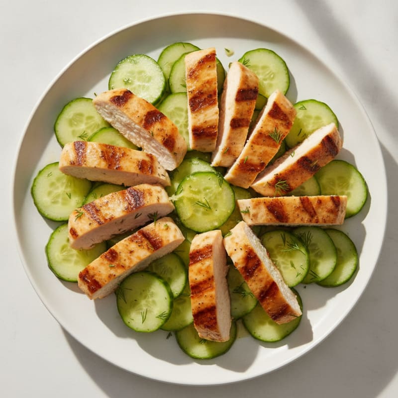 Grilled Chicken and Cucumber Salad