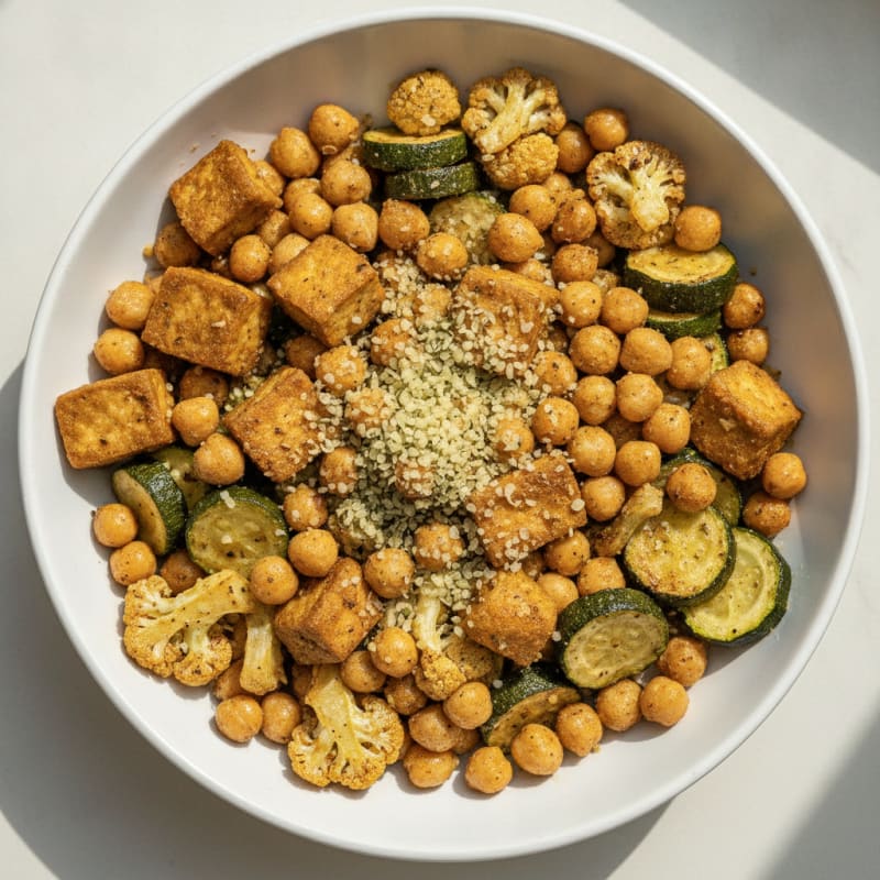 Roasted Vegetable and Chickpea Bowl