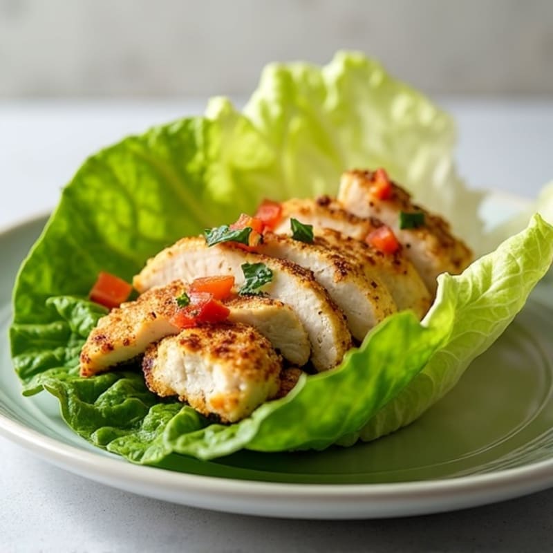 Crispy Grilled Chicken Caesar Lettuce Wrap