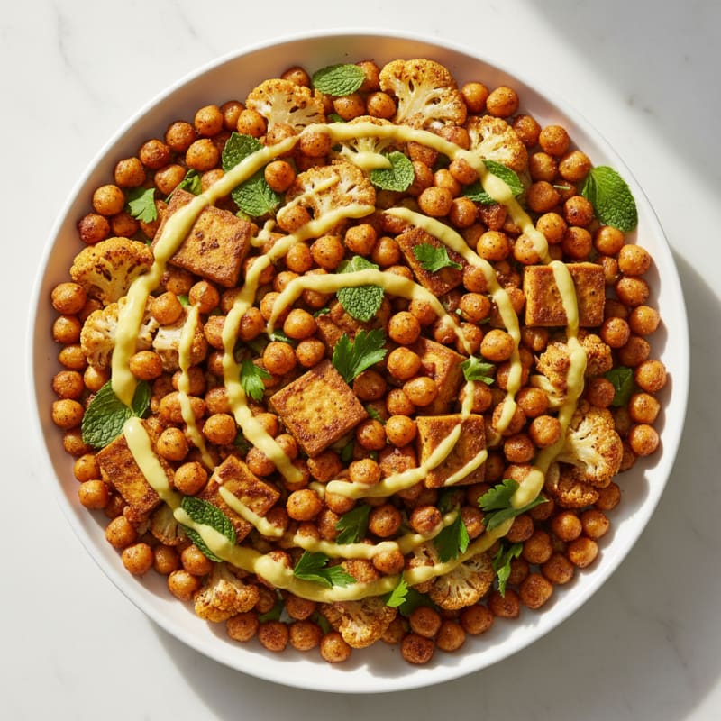 Roasted Vegetable and Chickpea Bowl