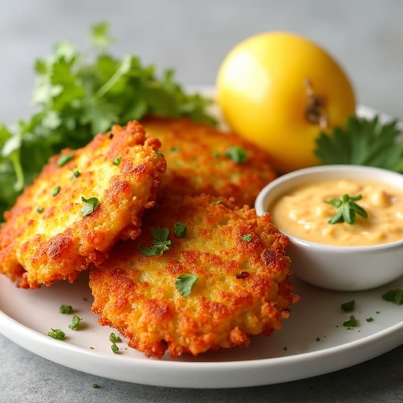 Crispy Mr Naga Egg Fritters with Cheesy Dip