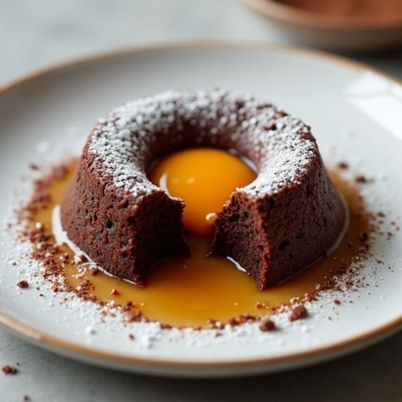 Healthy Molten Dark Chocolate Cake