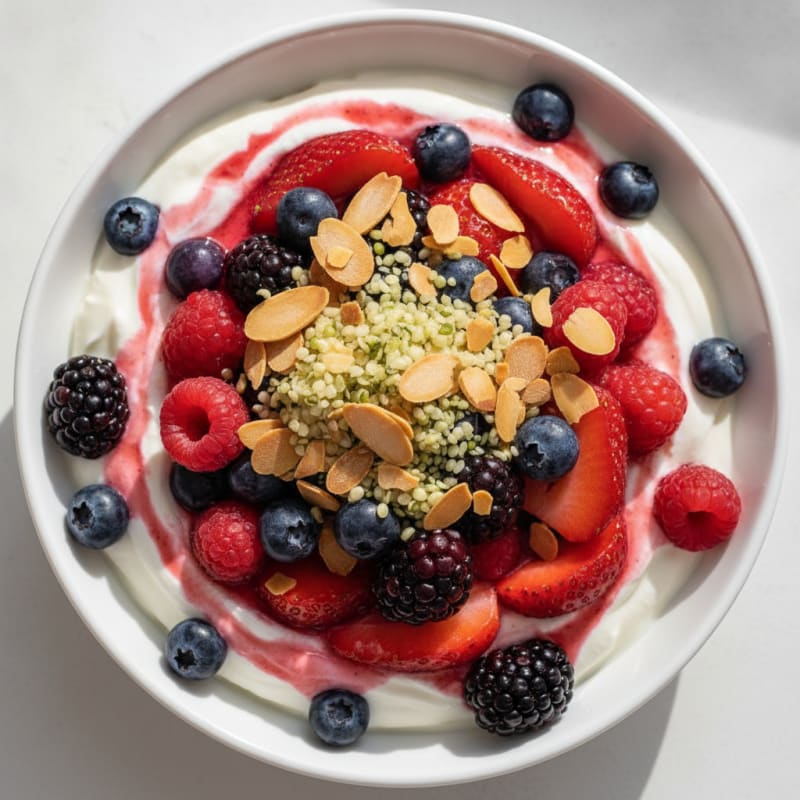 Creamy Greek Yogurt Protein Parfait with Mixed Berries