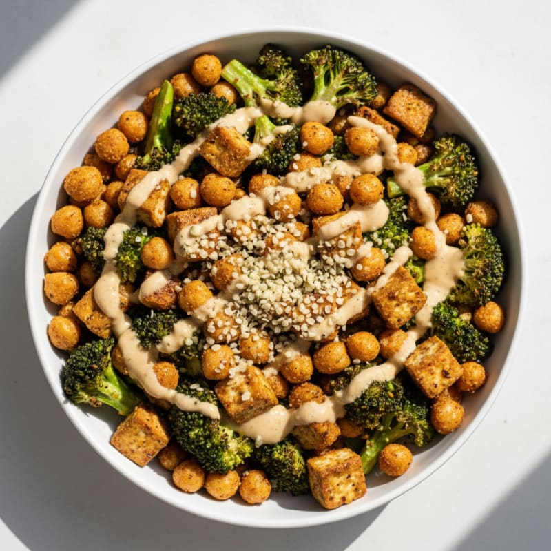 Roasted Vegetable and Chickpea Bowl