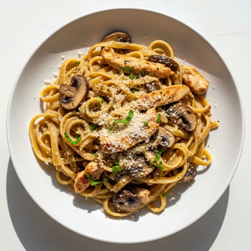 Truffle Mushroom Tagliatelle with Parmesan