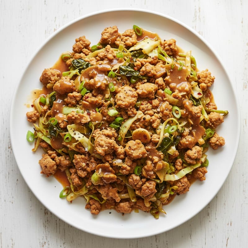 Crispy Ground Turkey and Cabbage Skillet