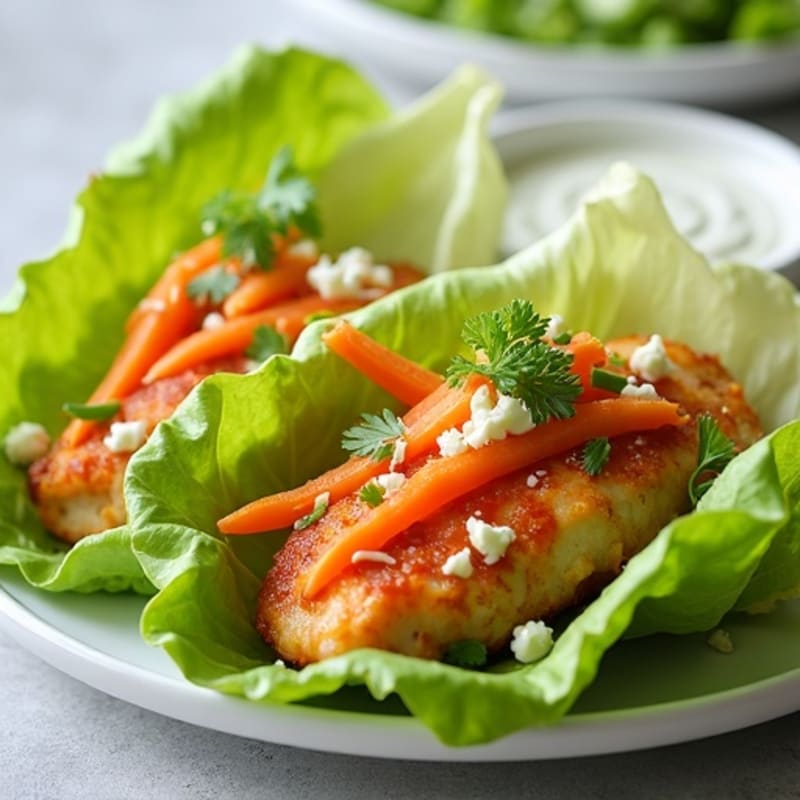 Crispy Buffalo Chicken Lettuce Wrap