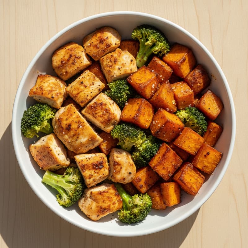 Baked Chicken Sweet Potato Power Bowl
