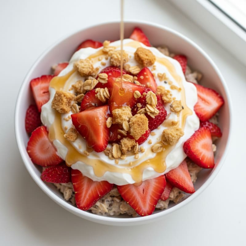 Strawberry Shortcake Overnight Oats