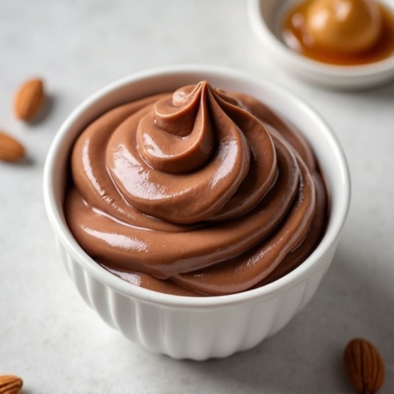 Silky Chocolate Protein Pudding with Almond Butter Swirl