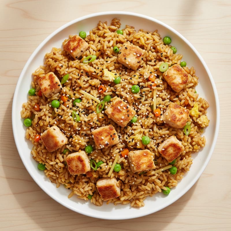 Crispy Sesame-Ginger Chicken Fried Rice