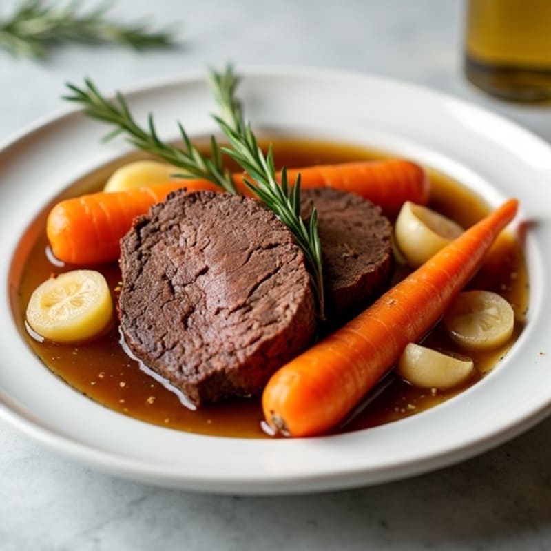 Tender Slow-Cooked Beef Pot Roast with Root Vegetables