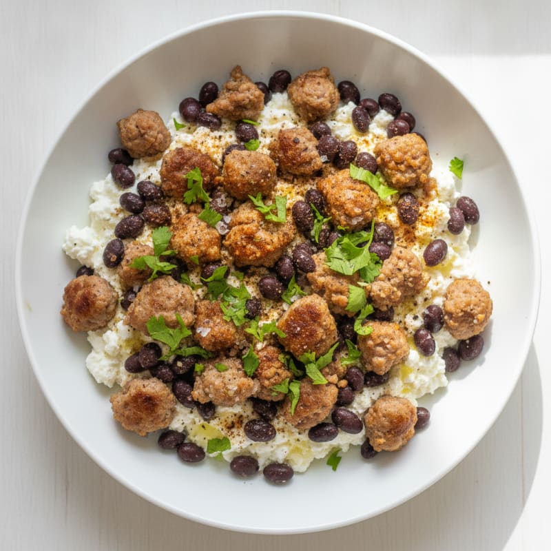 Turkey Sausage and Black Bean Protein Bowl