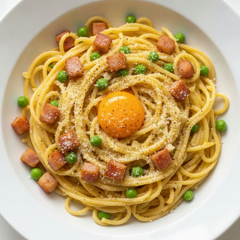 Classic Carbonara with Pancetta and Egg Yolk
