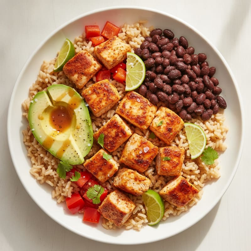Spicy Chicken and Rice Bowl