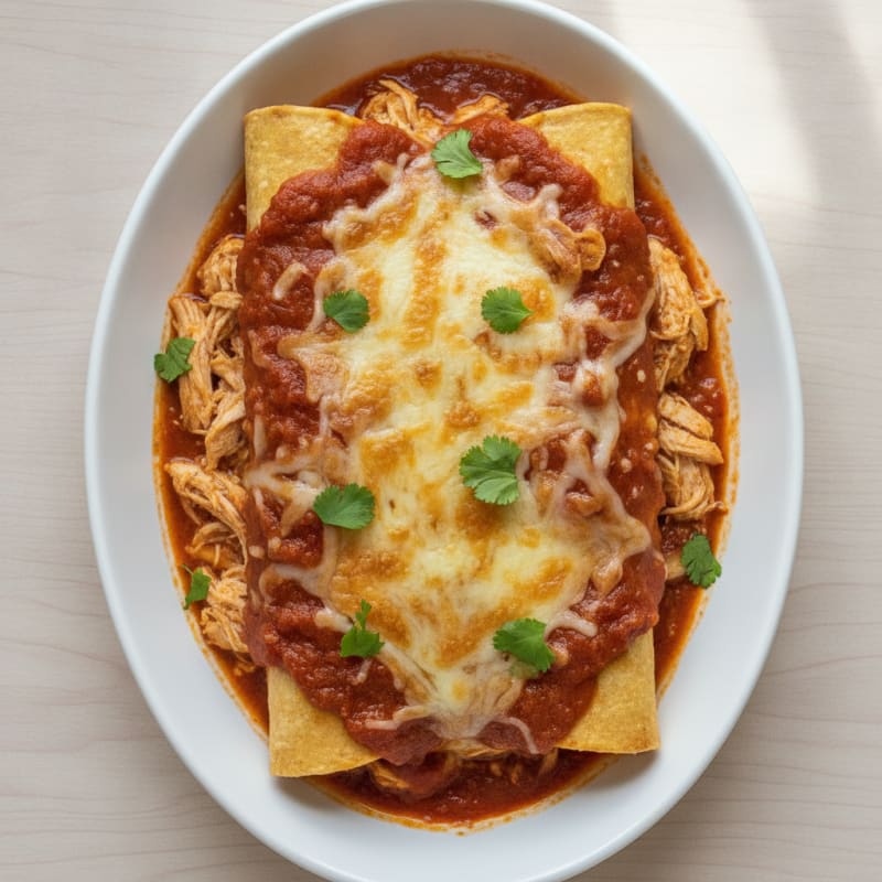 Chicken Enchiladas with Ranchero Sauce