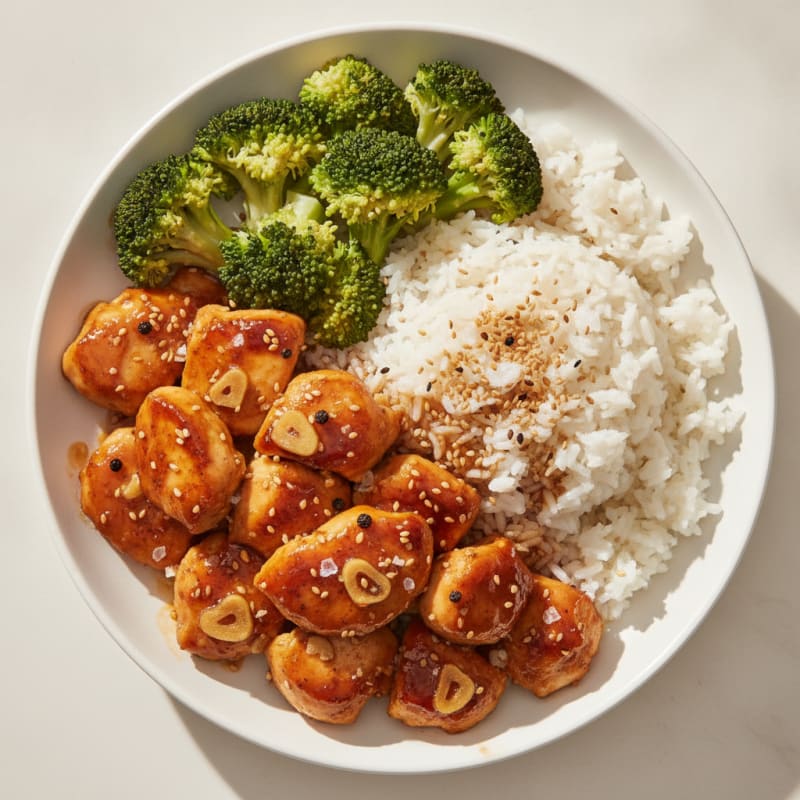 Teriyaki Glazed Chicken with Sesame Rice