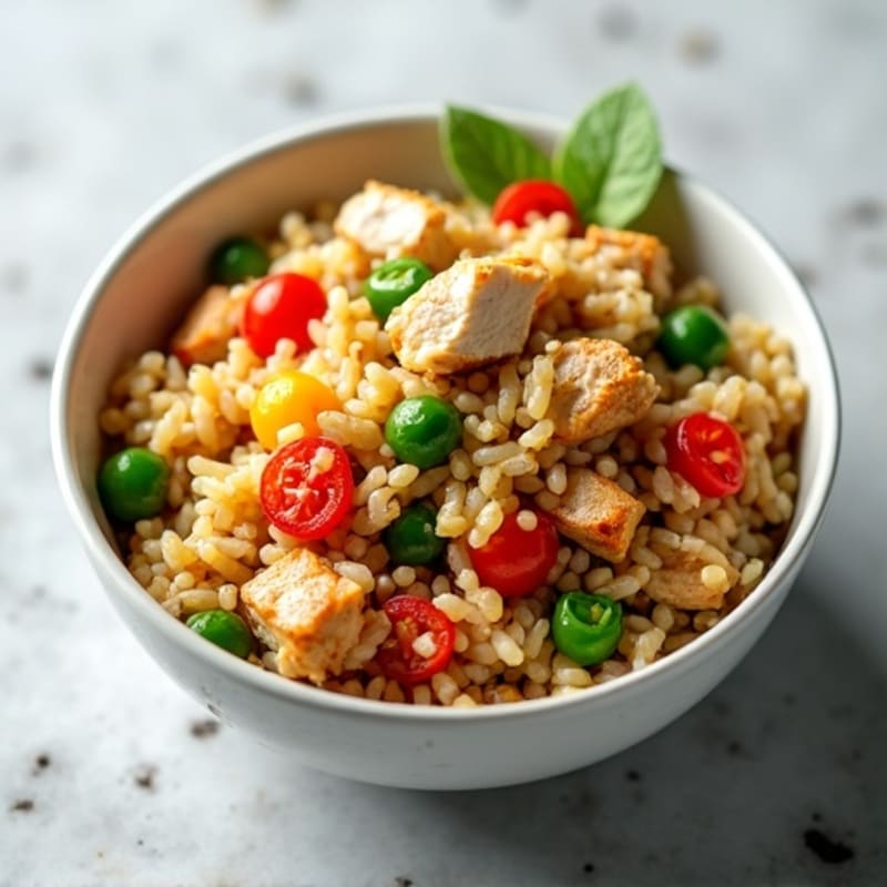 Healthy Chicken Fried Rice with Fresh Vegetables