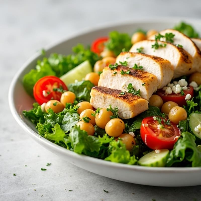 Crisp Vegetable Salad with Tangy Feta and Lemon-Herb Dressing