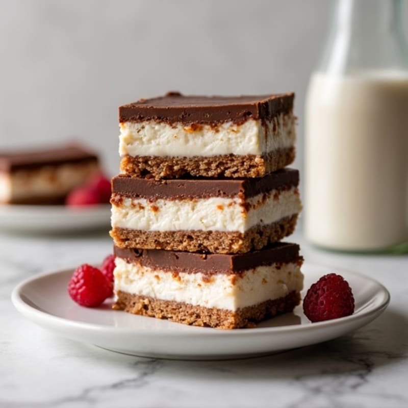 Protein-Packed Greek Yogurt Chocolate Cheesecake Bars