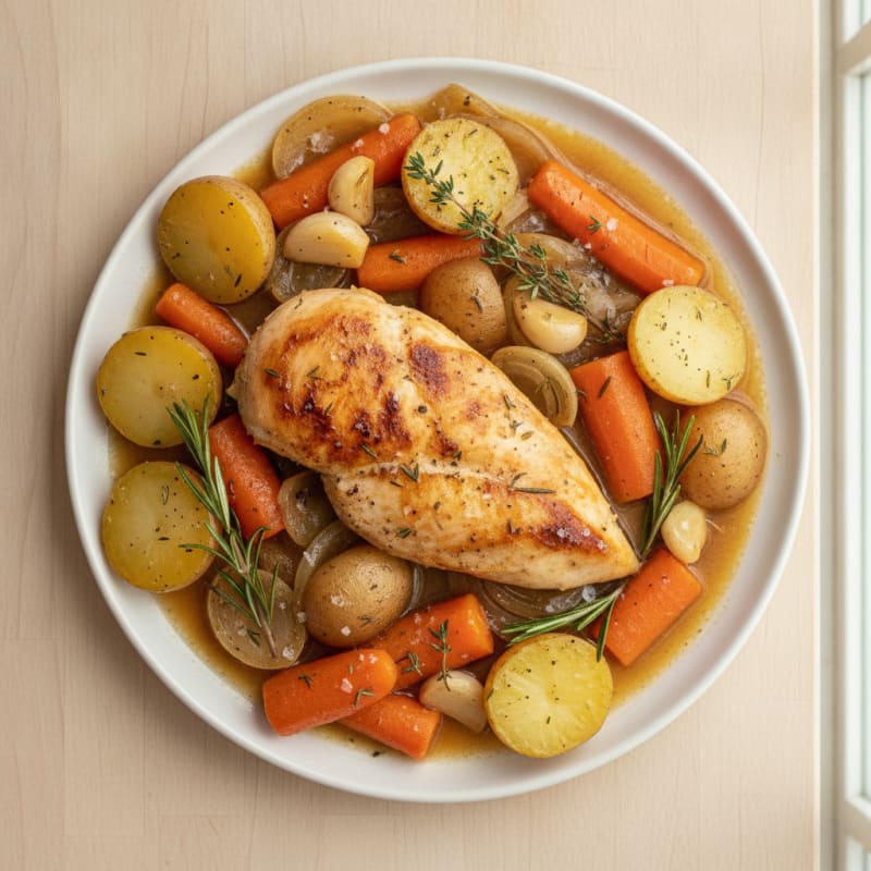 Slow Cooker Herb-Garlic Chicken