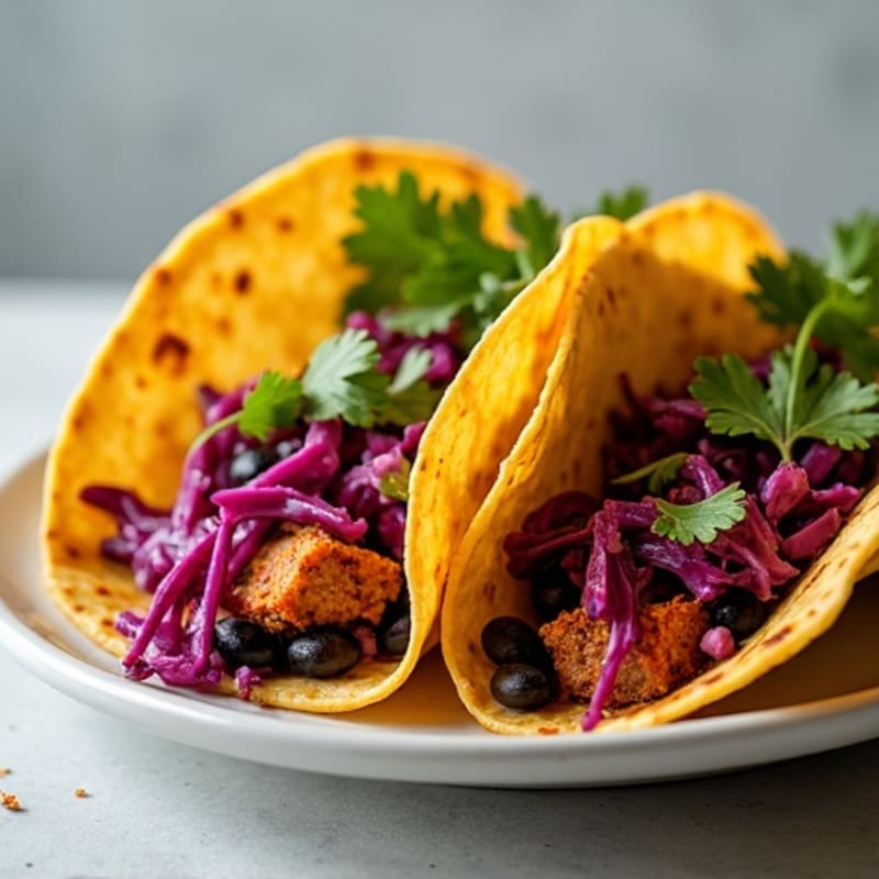 Smoky Shredded Jackfruit Tacos with Fresh Cabbage Slaw