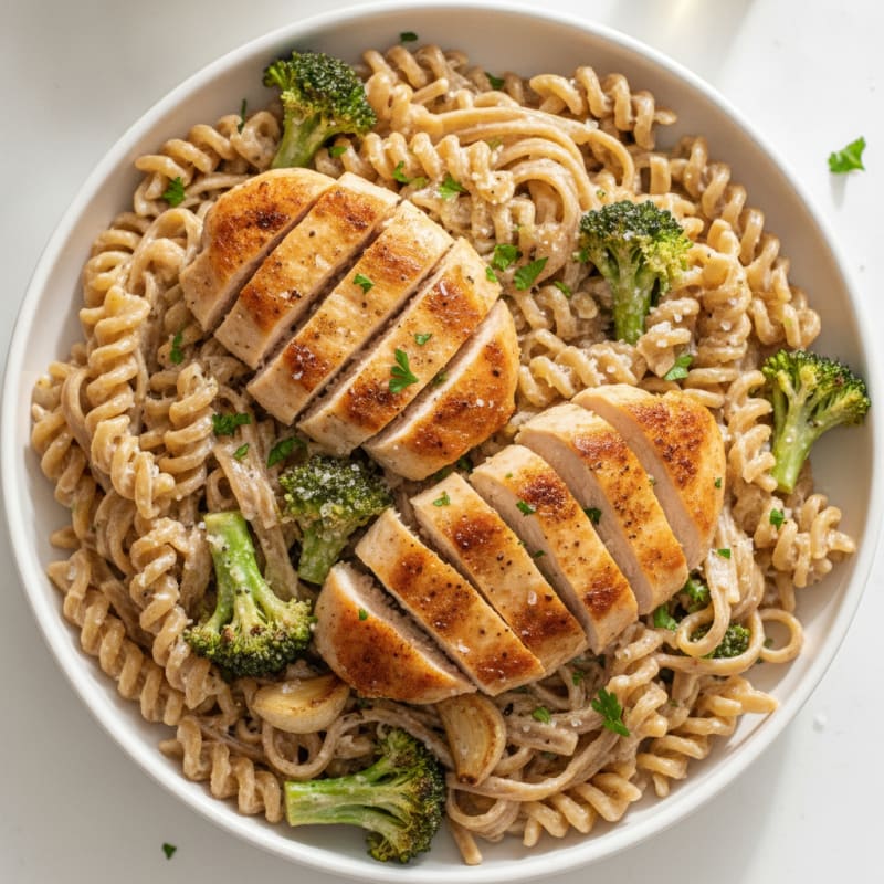Clean Chicken Alfredo Fettuccine