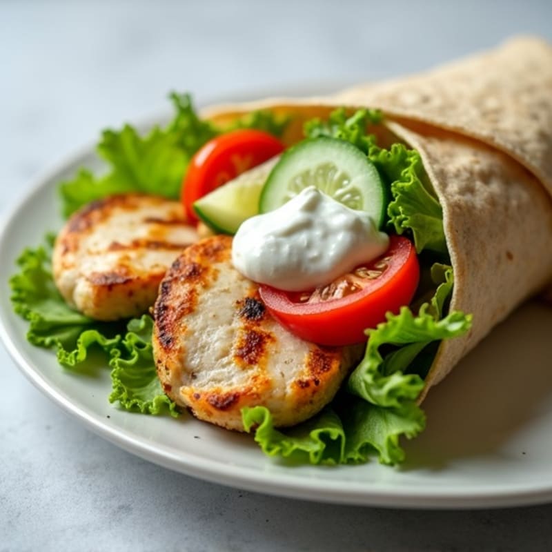 Herb-Grilled Chicken and Fresh Veggie Wrap