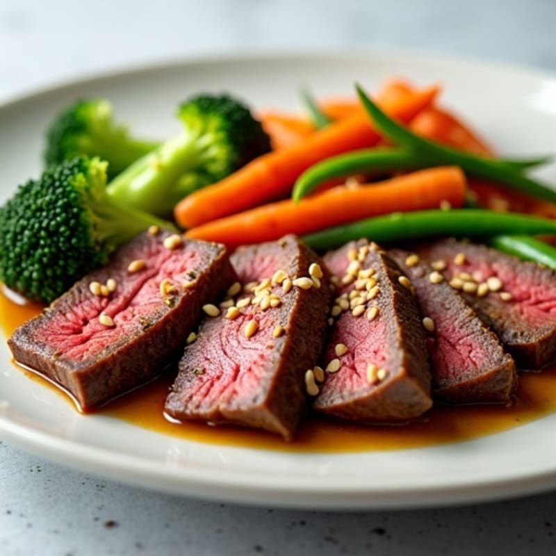 Sweet and Savory Pan-Seared Beef with Sesame