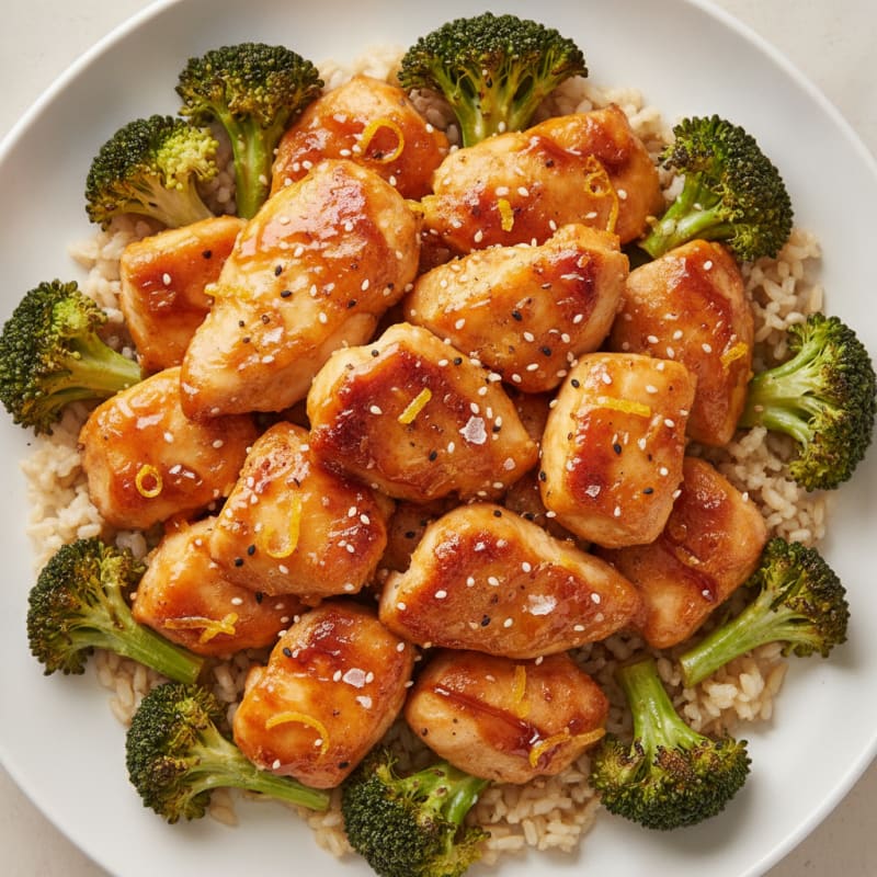 Baked Orange Chicken with Broccoli