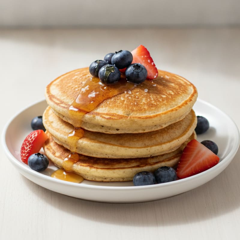 High-Protein Fluffy Buttermilk-Style Pancakes