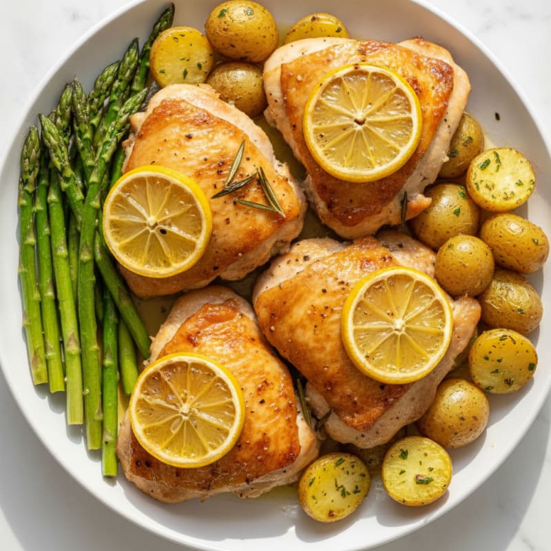 Lemon-Herb Roasted Chicken Thighs