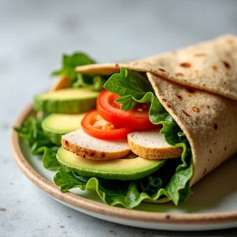 Fresh Turkey and Creamy Avocado Wrap