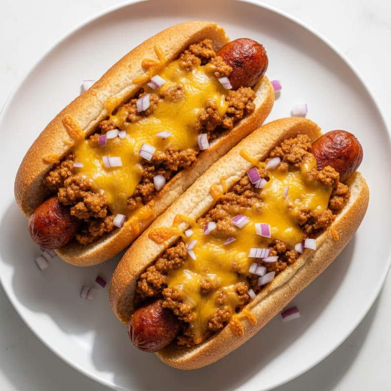 Crispy Chili Cheese Hot Dogs