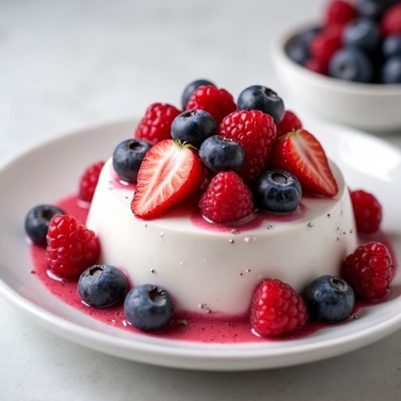 Silky Vanilla Protein Yogurt with Mixed Berries