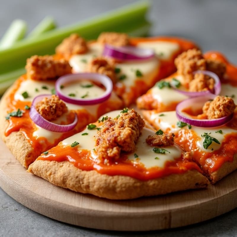 Crispy Buffalo Chicken Pizza
