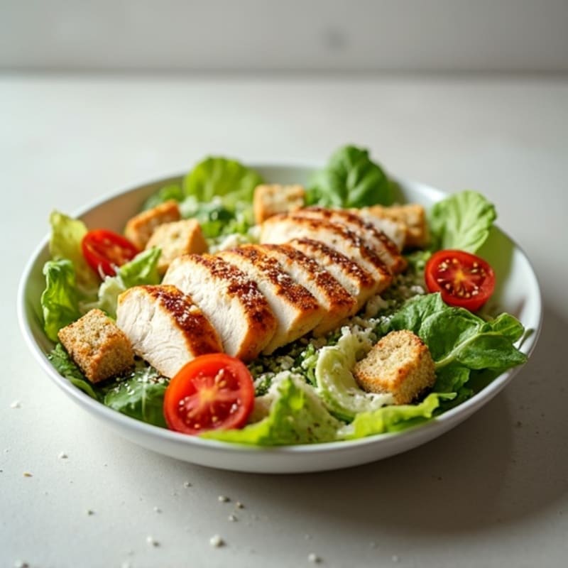Grilled Chicken Crisp Caesar Salad with Creamy Dressing