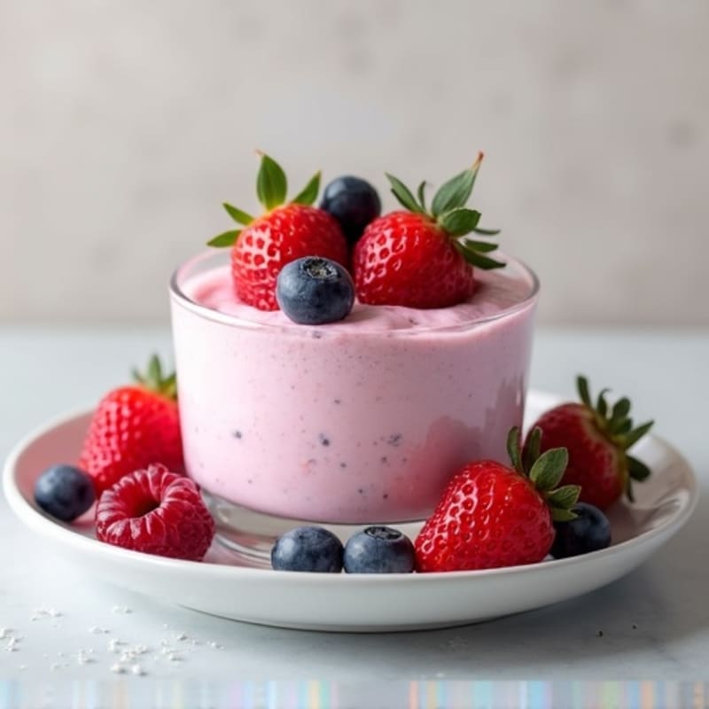 Silky Greek Yogurt Protein Mousse with Berries