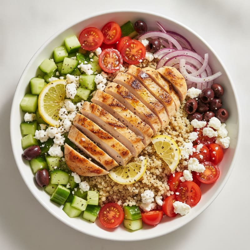 Mediterranean Chicken and Quinoa Power Bowl