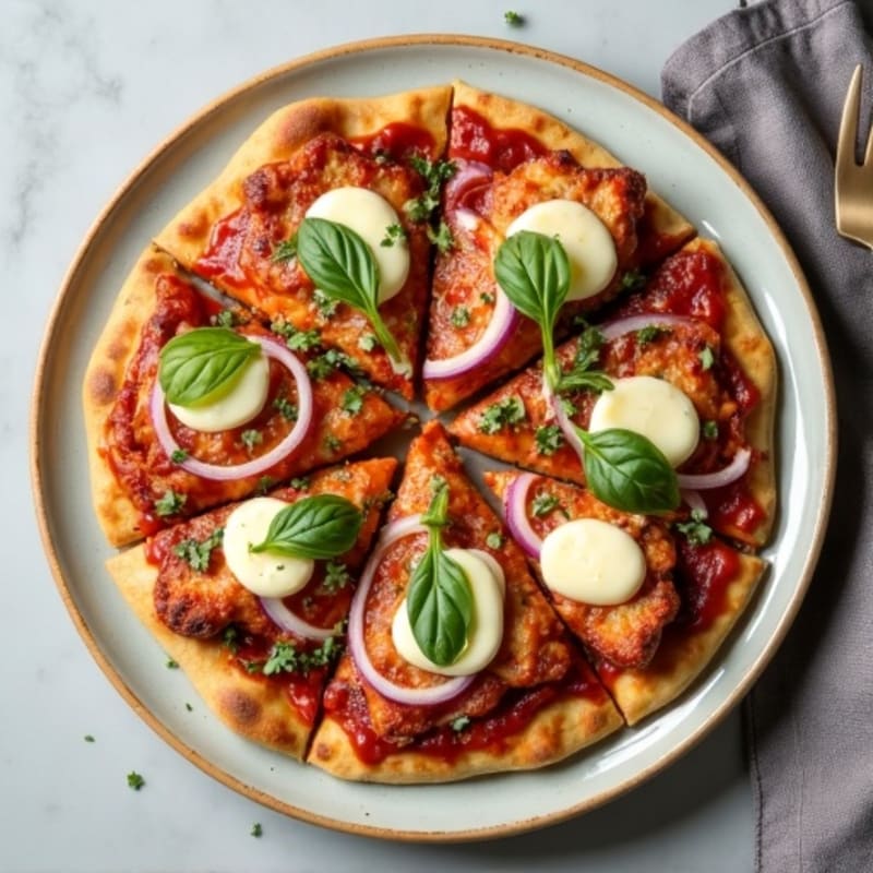 BBQ Chicken Flatbread Pizza with Fresh Herbs